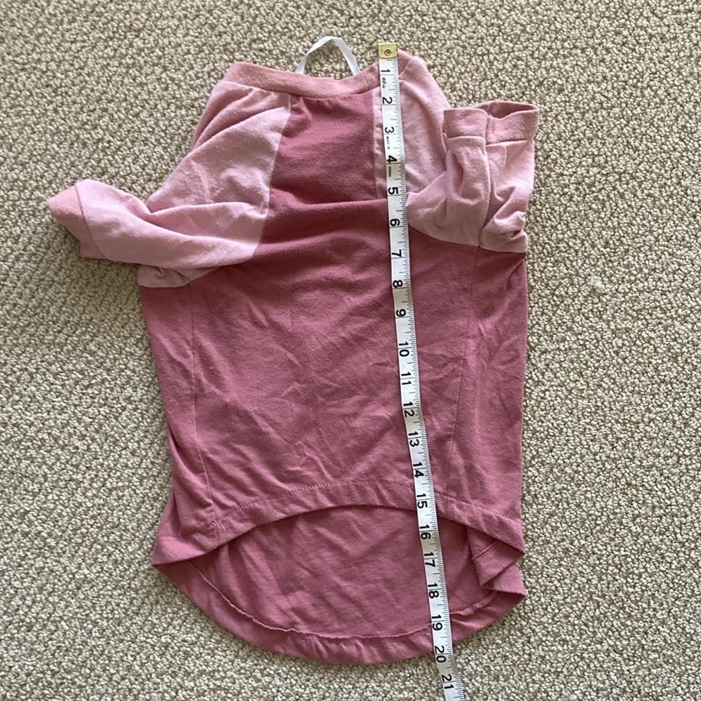 Namaste Dog T-Shirt Shirt Top Size Medium Light Sweater Pink Fair Condition